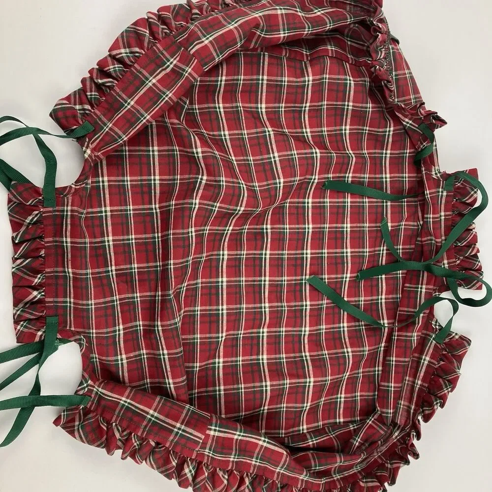 Longaberger Plaid Tidings Gathering Basket Liner | 16x9x6